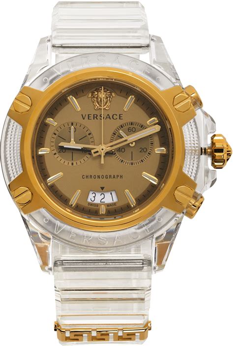 gold versace watch mens|silver versace watch men.